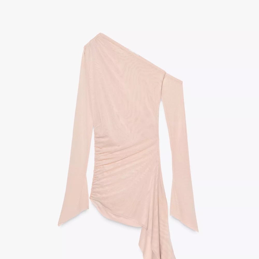 Zara Asymmetric Tule Top